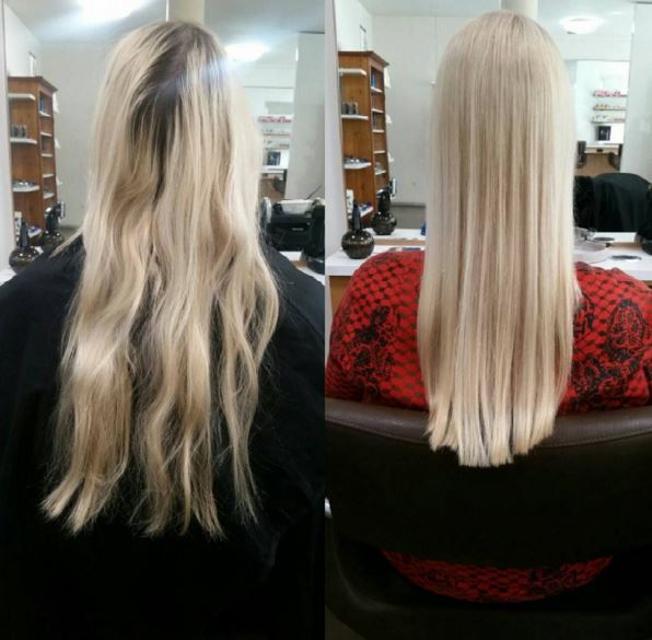 vorher/nacher Olaplex
