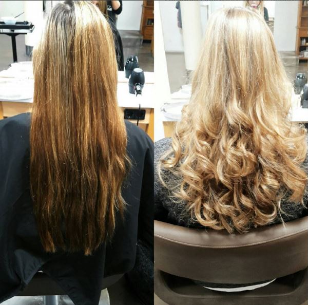 vorher/nacher Olaplex